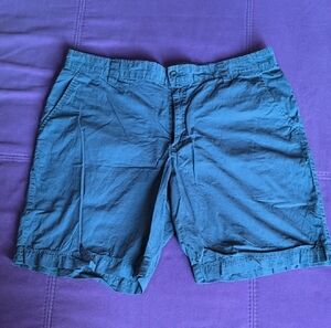 Izod Saltwater Men's Navy Blue Flat Front Shorts 38